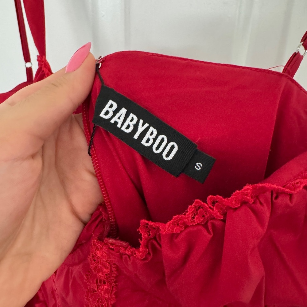 Elegant Red Mini Dress - Picture 4 of 4